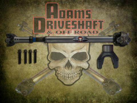 JL Front 1350 Solid CV Driveshaft 2 or 4 Door with Ult 60s Adams Driveshaft