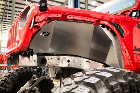 Aluminum Blank Front Inner Fenders for JL/JLU/JT Gladiator Motobilt