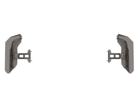 07-Up Jeep Wranger/Gladiator High Clearance Rear Bumper Corner Pods Boatside Cut Powdercoat Steel