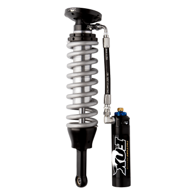 15-Up Ford F-150 4WD Front Coilover Factory Race 2.5 Remote Reservoir 5.35 0-2 Inch Lift Dual Speed Compression Adjuster Fox Offroad Shocks