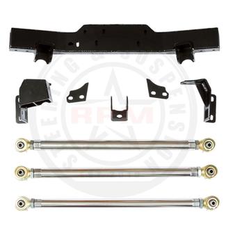 JLU Bolt In 3 Link Front & Double Triangulated 4 Link Rear Long Arm Upgrade Factory Axles no Upgrade RPM Steering