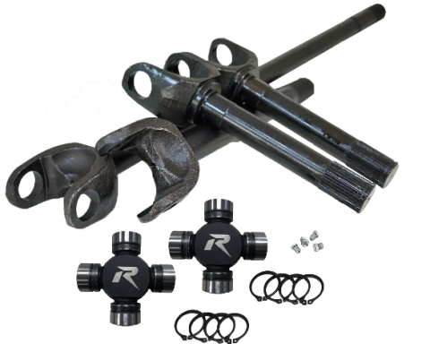 1985-98 Ford Dana 60 4340 Chromoly Discovery Series Front Axle Kit, 35 Spline, HD U-Joints Revolution Gear
