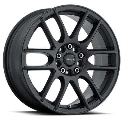 Aluminum Wheels 18x7.5 Mystique 141B Satin Black 42 Offset 5 on 100/5 on 114.3 Bolt Pattern 72.6 Bore Raceline