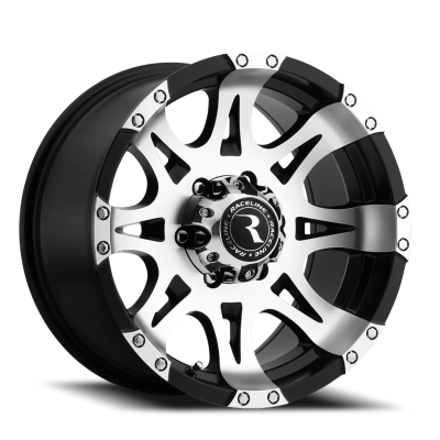 Aluminum Wheels 16x8 Raptor 982 Machined Face Black 0 Offset 6 on 139.7 Bolt Pattern 108 Bore Raceline