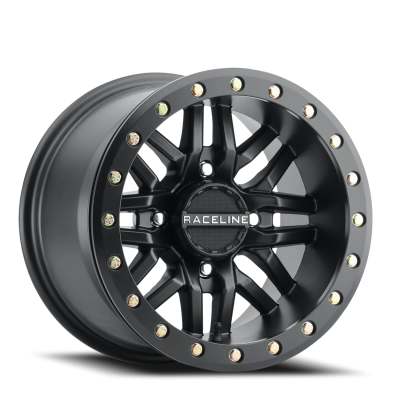 Aluminum Wheels 15x7 Ryno Beadlock UTV A91B Machined Face Satin Black 10 Offset 4 on 137 Bolt Pattern 113.9 Bore Raceline