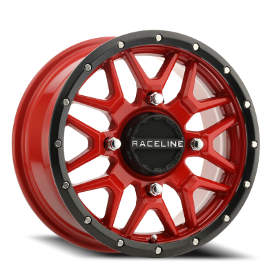 Aluminum Wheels 15x7 Krank Simulated Beadlock UTV A94R Red 10 Offset 4 on 137 Bolt Pattern Raceline