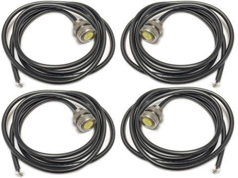 (4-Pack) - LED Bolt light - 3 watt, Cool White, Stainless Steel, 11mm, Silver Artec Industries