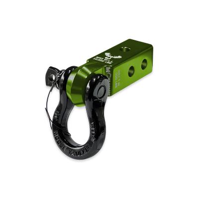B'oh 3/4 Spin Pin Shackle and Mohawk 2.0 Receiver Combo Bean Green / Black Hole Moose Knuckle Offroad