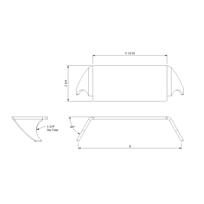 Large Trick Tab for 1.75 Inch Tube Motobilt