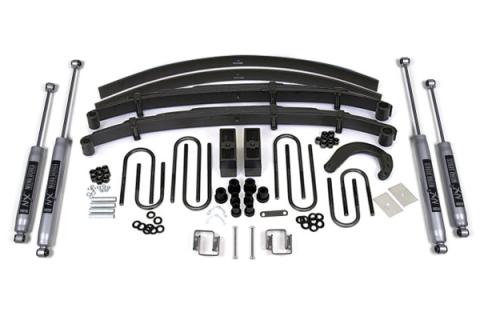 6 Inch Lift Kit Chevy/GMC 3/4 Ton Truck/Suburban 77-87 4WD 4 Inch Block Kit w/ Add a Leaf Fox 2.0 Performance Shocks