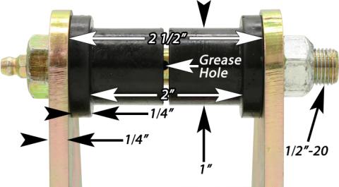 HD Leaf Spring Shackles 76-86 Jeep CJ Front Includes Urethane Bushings HD Greasable Bolts Pair RockJock 4x4