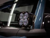 Bronco A Piller Light Kit 21-Up Ford Bronco XL Sport Spot w/Upfitter Baja Designs