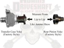 JK Rear 1350 CV Greaseable Driveshaft 4 Door Adams Driveshaft
