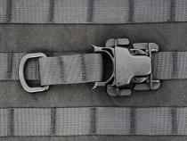 PALS/MOLLE D-Ring Acetal Every Which Way Quick Side Release Buckle Kit Pair Black Bartact