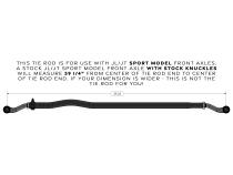 Currectlync Jeep JL/JT Tie Rod Bolts-On In Sport Model High Steer Applications Only 1.65 Inch Dia. Tube Construction Forged Tie Rod Ends Incl. Jam Nuts And Adjusters RockJock 4x4